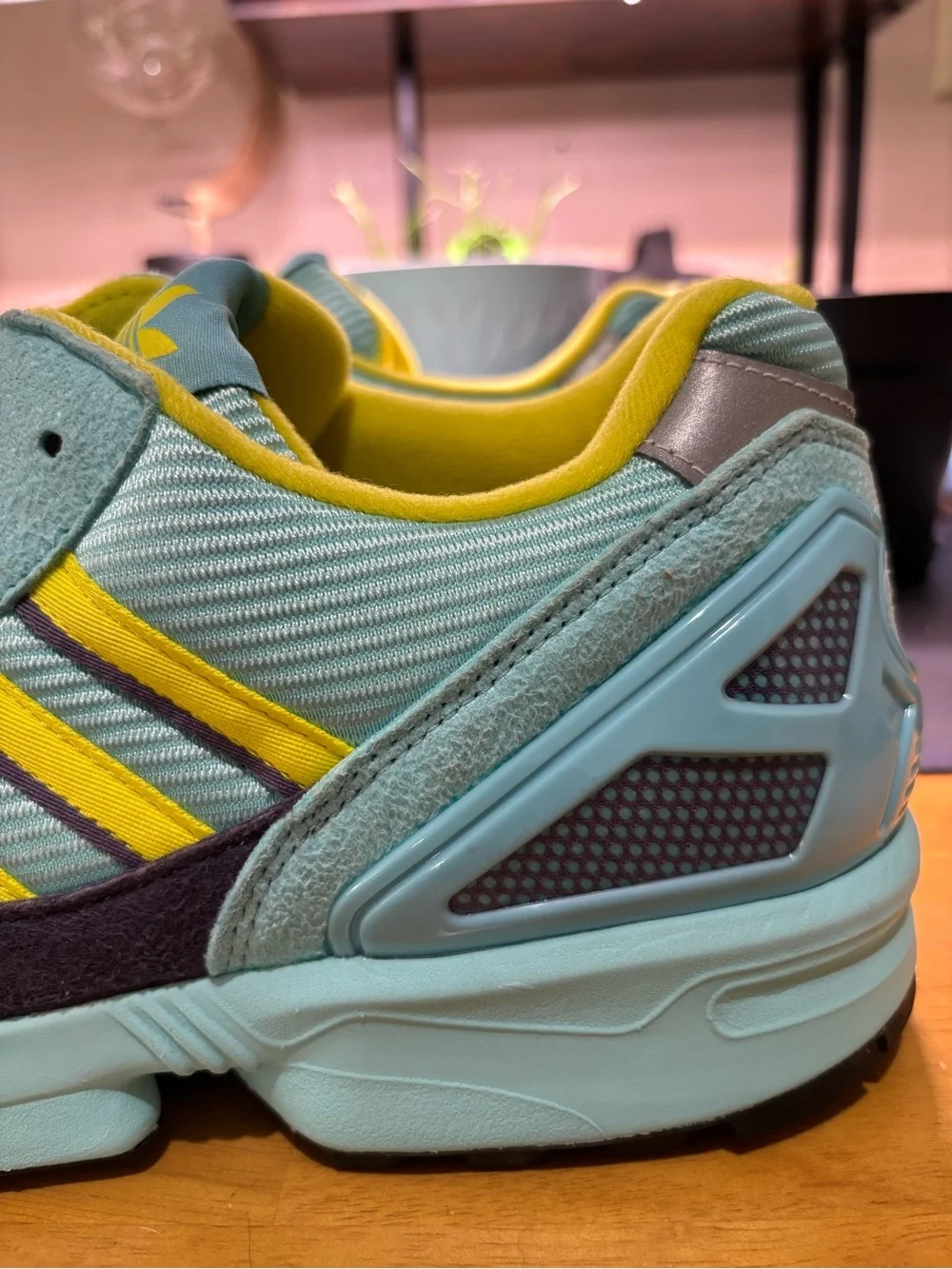 adidas TORSION ZX 8000 Aqua Teal and Yellow Runner Sneakers men’s.